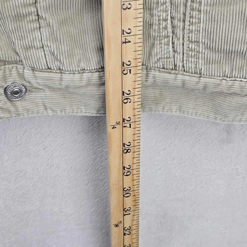 Vintage Levis Corduroy Sherpa Lined Trucker Jacket Large Beige 70520 Y2K - Picture 14 of 14